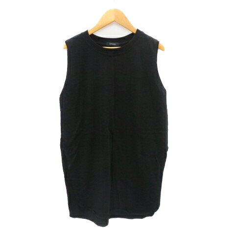 【中古】ジーナシス JEANASIS チュニック カットソー ノースリーブ スリット F 黒 ブラック /YK14 レディース 【ベクトル 古着】 250525 【中古】ジーナシス JEANASIS チュニック カットソー ノースリーブ スリット F 黒 ブラック /YK14 レディース 【ベクトル 古着】 250525