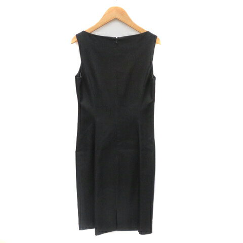 【中古】アンタイトル UNTITLED ノースリーブワンピース ひざ丈 スリット 1 黒 ブラック /YK29 レディース 【ベクトル 古着】 250530