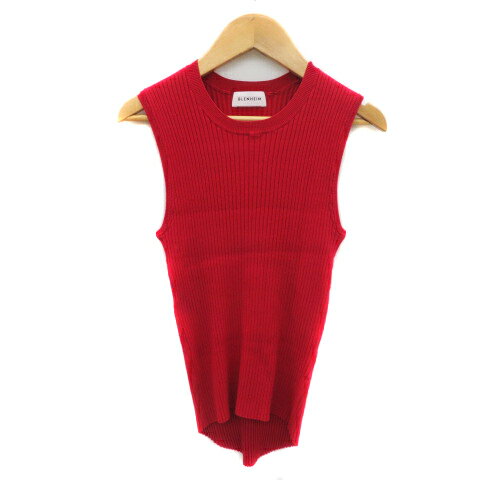 【中古】ブレンへイム BLENHEIM ニット カットソー ノースリーブ M 赤 レッド /YK27 レディース 【ベクトル 古着】 250618