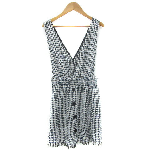 【中古】ザラ ZARA ジャンパースカート ワンピース ミニ丈 Vネック S ライトブルー 水色 /YM20 レディース 【ベクトル 古着】 250618 【中古】ザラ ZARA ジャンパースカート ワンピース ミニ丈 Vネック S ライトブルー 水色 /YM20 レディース 【ベクトル 古着】 250618