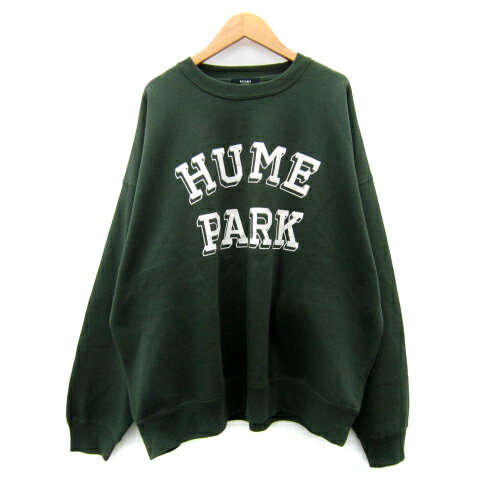 【中古】ビームスハート BEAMS HEART トレーナー スウェット ラウンドネック プリント 裏起毛 オーバー..