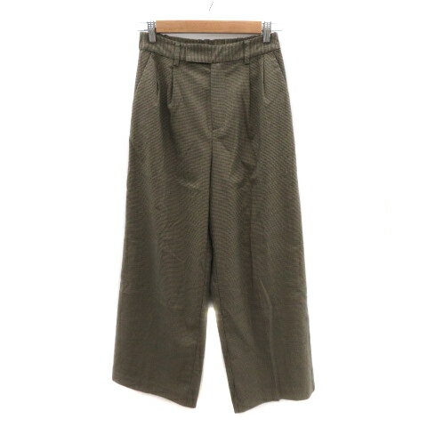 【中古】オペークドットクリップ OPAQUE.CLIP ワイドパンツ イージーパンツ ロング丈 千鳥格子柄 38 M マルチカラー ベージュ /YK8 レディース 【ベクトル 古着】 250704 【中古】オペークドットクリップ OPAQUE.CLIP ワイドパンツ イージーパンツ ロング丈 千鳥格子柄 38 M マルチカラー ベージュ /YK8 レディース 【ベクトル 古着】 250704