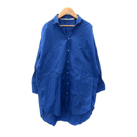 【中古】ニコアンド Niko and.. シャツワンピース ミニ丈 長袖 無地 オーバーサイズ 3 M 青 ブルー /SY3 レディース 【ベクトル 古着】 250716 【中古】ニコアンド Niko and.. シャツワンピース ミニ丈 長袖 無地 オーバーサイズ 3 M 青 ブルー /SY3 レディース 【ベクトル 古着】 250716