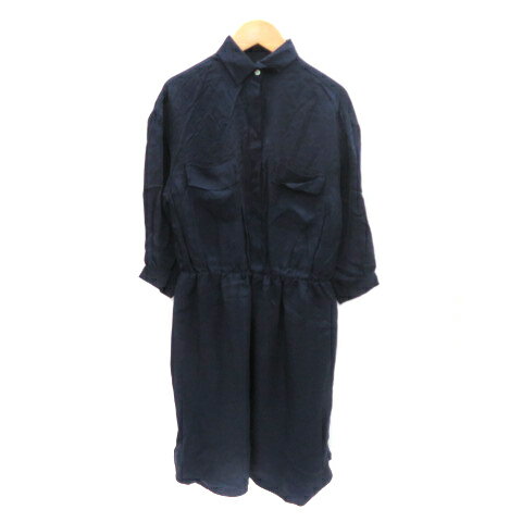 【中古】イネド INED シャツワンピース ミモレ丈 七分袖 7 紺 ネイビー /YK26 レディース 【ベクトル 古着】 250711 【中古】イネド INED シャツワンピース ミモレ丈 七分袖 7 紺 ネイビー /YK26 レディース 【ベクトル 古着】 250711