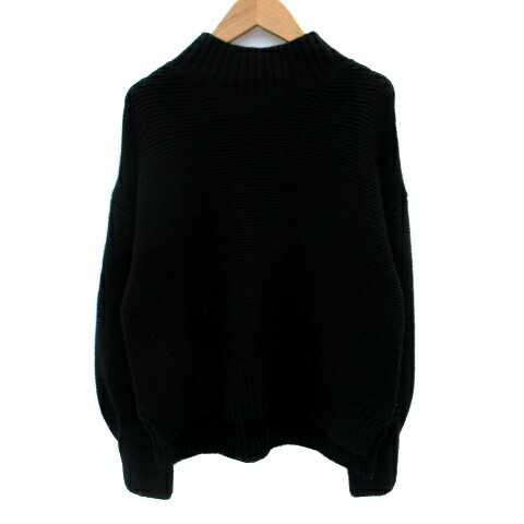 【中古】シンプリシテェ SIMPLICITE ニット セーター 長袖 ハイネック 黒 ブラック /SM15 レディース 【ベクトル 古着】 250711