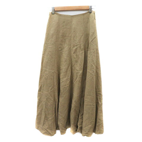 【中古】ミラオーウェン Mila Owen フレアスカート ロング丈 マキシ丈 麻 リネン 1 ベージュ /YK36 レディース 【ベクトル 古着】 250718 vectorpremium-18581138 ブランド古着ベクトルプレミアム店 サンプル画像2