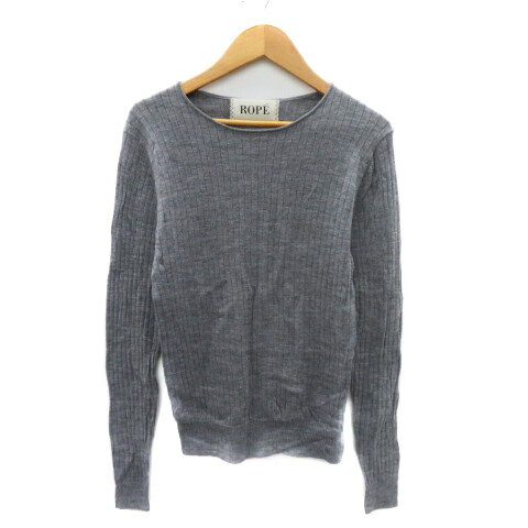 【中古】ロペ ROPE ニット カットソー 長袖 M グレー /YK29 レディース 【ベクトル 古着】 250819