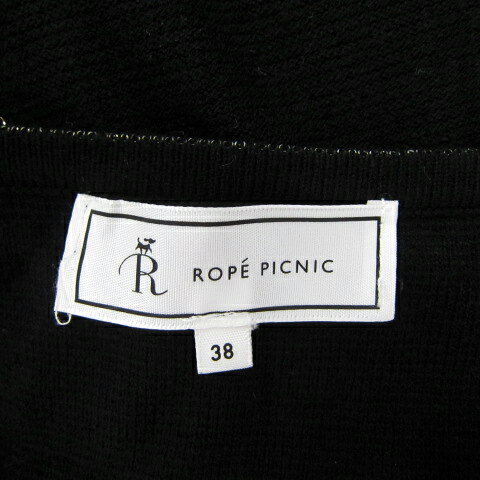 【中古】ロペピクニック ROPE Picnic カーディガン ミドル丈 ラウンドネック 無地 38 M 黒 ブラック /SY22 レディース 【ベクトル 古着】 250828 vectorpremium-18634263 ブランド古着ベクトルプレミアム店 サンプル画像3