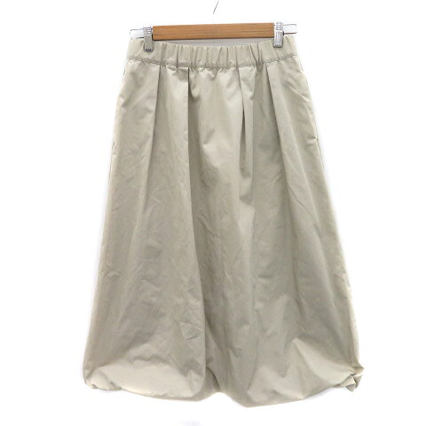 【中古】ベアトリス BEATRICE フレアスカート ギャザースカート ロング丈 38 M ベージュ /YK26 レディース 【ベクトル 古着】 250818