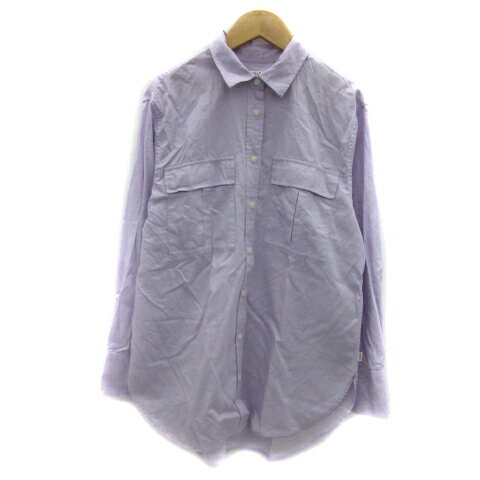 Sleeveless - 【中古】エーグル AIGLE シャツ ブラウス 長袖 無地 38 M 薄紫 ライトパープル /YS34 レディース 【ベクトル 古着】 250819
