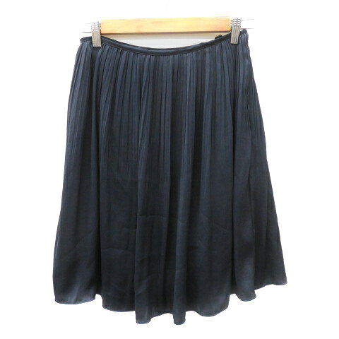 【中古】アンタイトル UNTITLED フレアスカート ギャザースカート ひざ丈 1 紺 ネイビー /YK6 レディース 【ベクトル 古着】 250821
