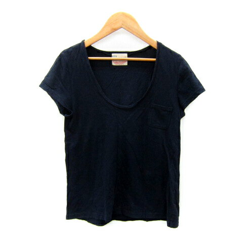 【中古】バナーバレット Banner Barrett Tシャツ カットソー 半袖 Uネック 無地 0 紺 ネイビー /SY21 レディース 【ベクトル 古着】 250909