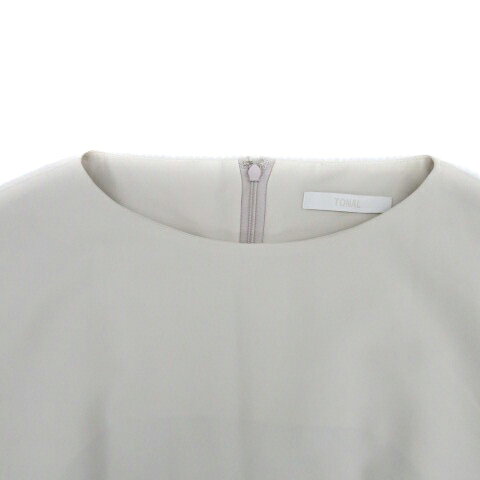 【中古】トーナル TONAL ワンピース ラウンドネック フレンチスリーブ ひざ丈 36 XS ライトグレ— /HO51 レディース 【ベクトル 古着】 251014 vectorpremium-18683926 ブランド古着ベクトルプレミアム店 サンプル画像3