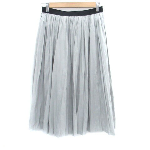 【中古】センスオブプレイス バイ アーバンリサーチ Sense of Place by Urban Research フレアスカート ミモレ丈 F グレー 黒 ブラック /HO24 レディース 【ベクトル 古着】 250905