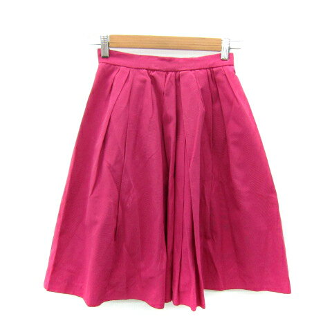 【中古】アプワイザーリッシェ Apuweiser-riche フレアスカート ミモレ丈 無地 0 S マゼンタ /SY25 レディース 【ベクトル 古着】 250912(4)