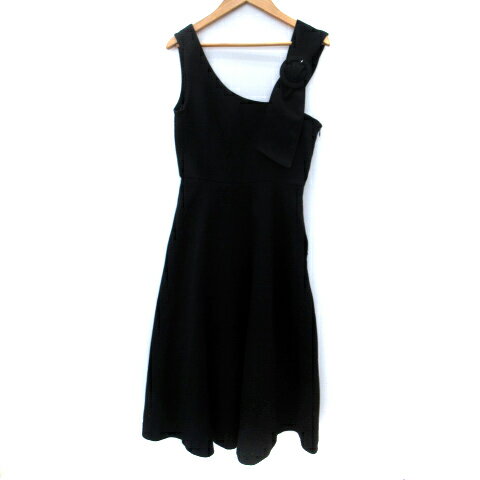 【中古】ジルスチュアート JILL STUART ジャンパースカート ワンピース ロング丈 0 小さいサイズ 黒 ブ..