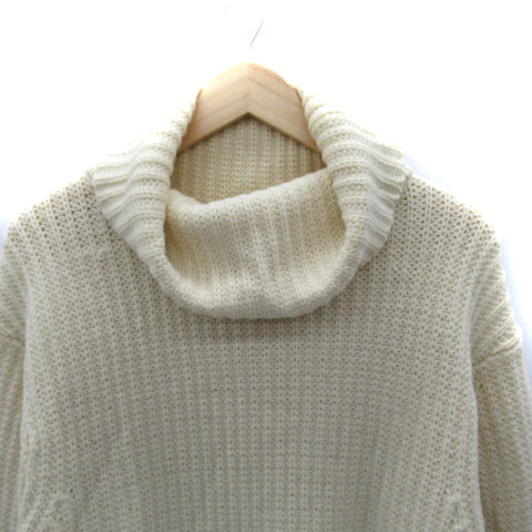 【中古】グローバルワーク GLOBAL WORK ニットワンピース ひざ丈 長袖 オフタートルネック F アイボリー /SM14 レディース 【ベクトル 古着】 251031 vectorpremium-18708089 ブランド古着ベクトルプレミアム店 サンプル画像3