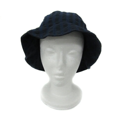 【中古】ジャーニーマン JOURNEYMAN 帽子 クルーハット メトロハット ストライプ柄 紺 ネイビー 黒 ブラック /YS40 メンズ 【ベクトル 古着】 251107