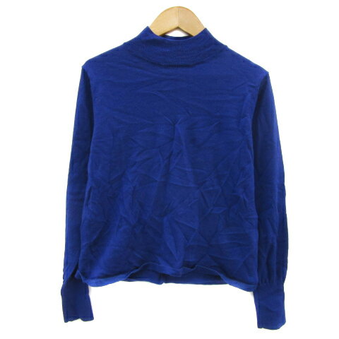 【中古】ノーリーズ Nolley's sophi ニット カットソー 長袖 ハイネック 無地 38 M 青 ブルー /YS35 レ..
