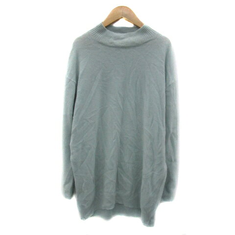 Three-Quarter Knit - 【中古】B&Y ユナイテッドアローズ BEAUTY&YOUTH ビューティー&ユース ニット セーター 長袖 ハイネック 無地 ロング丈 ウール 水色 ライトブルー /YS18 レディース 【ベクトル 古着】 251107