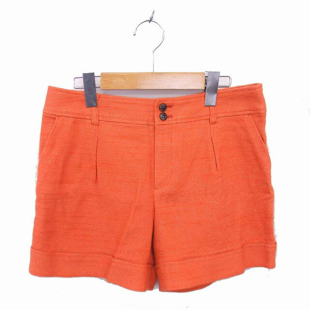【中古】アンタイトル UNTITLED キュロット ショート パンツ ジップフライ ラメ 2 オレンジ /TT16 レディース 【ベクトル 古着】 230325