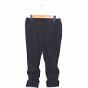 【中古】クイーンズコート QUEENS COURT テーパード シャーリング パンツ ジップフライ 無地 シンプル 1 黒 ブラック /TT32 レディース 【...