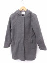 【中古】イーハイフンワールドギャラリー E HYPHEN WORLD GALLERY コート アウター フード ロング 長袖 ジップ F グレー /FT12 レ...
