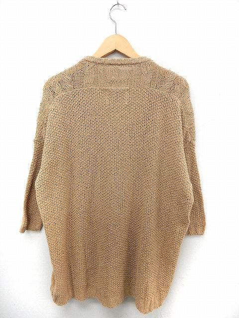 【中古】ブロードゥリー&コー Broderie&Co ナノユニバース ニット セーター 長袖 Uネック ケーブルニット 透け感 F 茶 ブラウン /ST7 レディース 【ベクトル 古着】 200220 ブランド古着ベクトルプレミアム店 vectorpremium-17097276 ブランド古着ベクトルプレミアム店 サンプル画像2