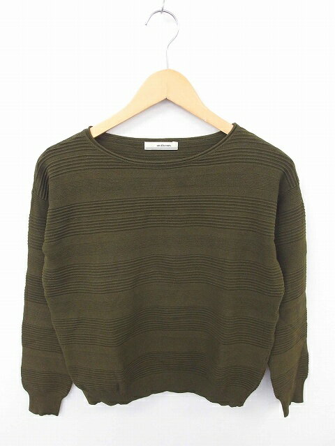 Boat Neck - 【中古】アンディコール un dix cors ニット セーター ボートネック 長袖 38 緑 カーキ /TT7 レディース 【ベクトル 古着】 200220 ブランド古着ベクトルプレミアム店