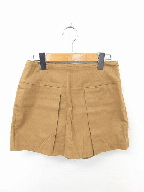 【中古】エヴリス EVRIS パンツ キュロット ショート サイドファスナー 無地 シンプル 綿 コットン S 茶 ベージュ /TT7 レディース 【ベクトル 古着】 200302 ブランド古着ベクトルプレミアム店
