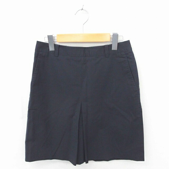 【中古】ブルックスブラザーズ BROOKS BROTHERS スカート タイト ひざ丈 無地 シンプル 綿 コットン 2 紺 ネイビー /TT13 レディース 【ベクトル 古着】 200311 ブランド古着ベクトルプレミアム店
