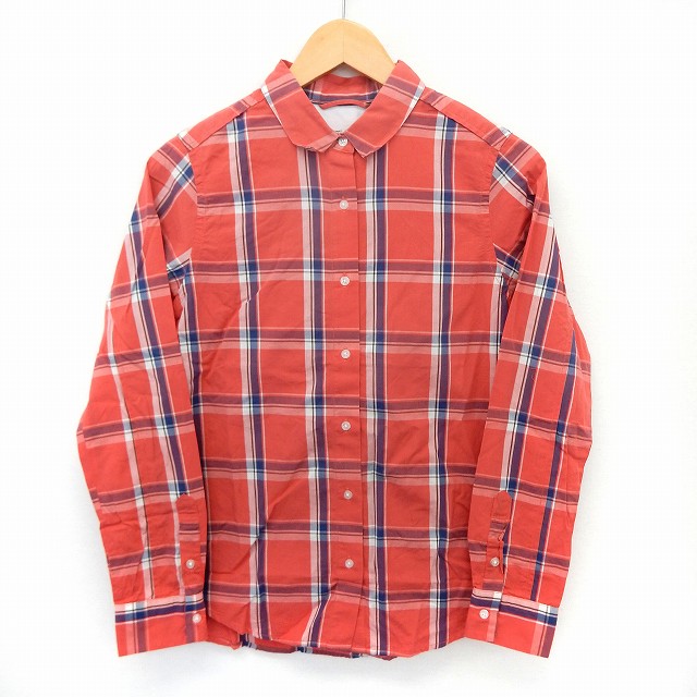 【中古】ナノユニバース nano universe シャツ チェックシャツ 長袖 ステンカラー 綿 コットン F レッド 赤 /ST36 レディース 【ベクトル 古着】 200508 ブランド古着ベクトルプレミアム店 vectorpremium-17099690 ブランド古着ベクトルプレミアム店 パッケージ画像