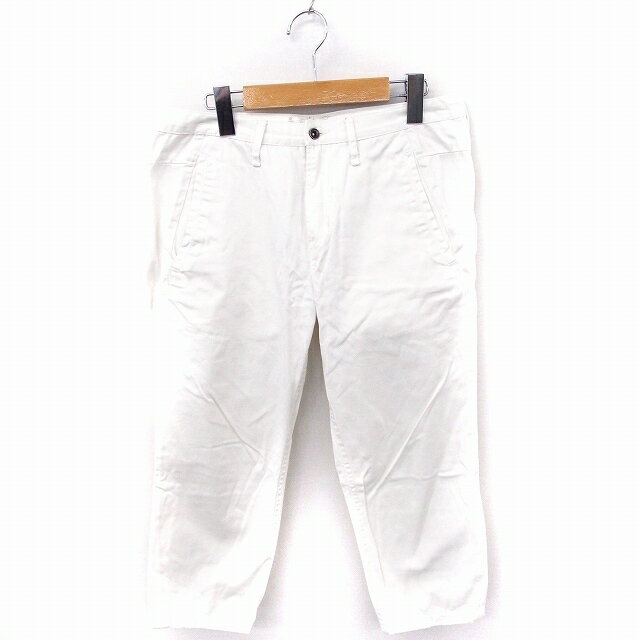 【中古】ナノユニバース nano universe パンツ クロップド コットン 綿 無地 36 ホワイト 白 /FT25 レディース 【ベクトル 古着】 200323 ブランド古着ベクトルプレミアム店