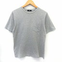 ハレ HARE カットソー Tシャツ 半袖 丸首 胸ポケット シンプル SMALL グレー /ST19 メンズ  200521 ブランド古着ベクトルプレミアム店