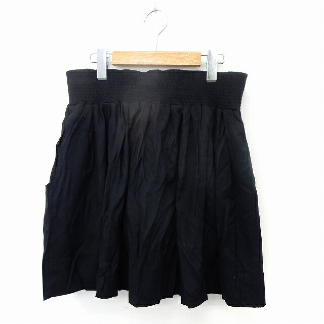 【中古】アーバンリサーチ URBAN RESEARCH スカート ミニ フレア ハイウエスト シンプル M ブラック /ST20 レディース 【ベクトル 古着】 200511 ブランド古着ベクトルプレミアム店(4)