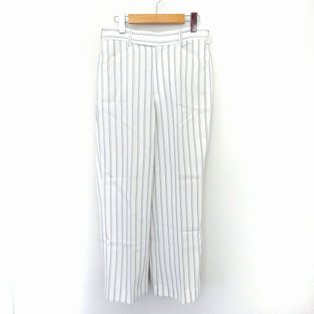 【中古】ジーナシス JEANASIS パンツ スラックス ストライプ ジップフライ ポケット F ホワイト /ST15 レディース 【ベクトル 古着】 210709 vectorpremium-17098343 ブランド古着ベクトルプレミアム店 パッケージ画像
