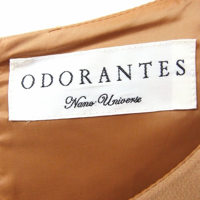 【中古】オドラント ナノ・ユニバース ODORANTES nano・universe ワンピース フリル 丸首 半袖 ひざ丈 38 キャメル 茶 /FT53 レディース 【ベクトル 古着】 200424 ブランド古着ベクトルプレミアム店 vectorpremium-17101947 ブランド古着ベクトルプレミアム店 サンプル画像3