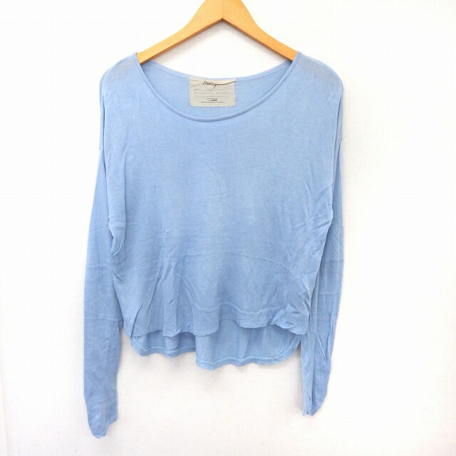 Boat Neck - 【中古】ドロシーズ DRWCYS ニット セーター 長袖 ボートネック 薄手 シンプル 1 ブルー /ST27 レディース 【ベクトル 古着】 200530 ブランド古着ベクトルプレミアム店