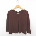 【中古】ビーミングバイビームス B:MING LIFE STORE by BEAMS カットソー Tシャツ Vネック 無地 シンプル 綿 コットン 長袖 茶 ブラウン /TT2 レディース 【ベクトル 古着】 200323 ブランド古着ベクトルプレミアム店
