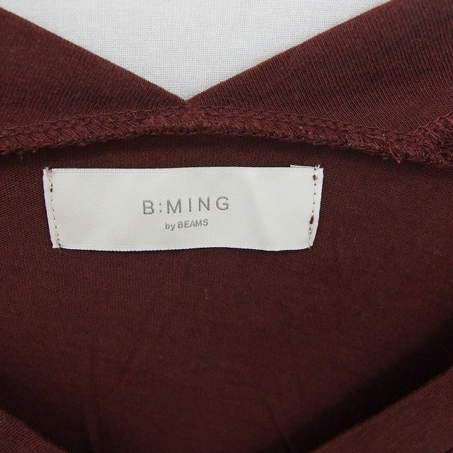 【中古】ビーミングバイビームス B:MING LIFE STORE by BEAMS カットソー Tシャツ Vネック 無地 シンプル 綿 コットン 長袖 茶 ブラウン /TT2 レディース 【ベクトル 古着】 200323 ブランド古着ベクトルプレミアム店