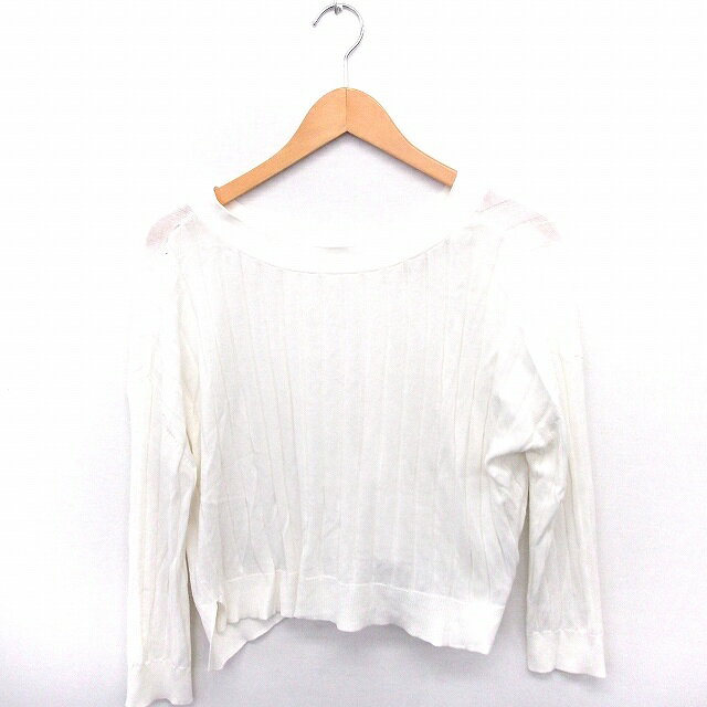 【中古】ブロードゥリー&コー Broderie&Co ナノユニバース ニット セーター Vバック 長袖 コットン 綿 36 ホワイト 白 /FT50 レディース 【ベクトル 古着】 200622 ブランド古着ベクトルプレミアム店 vectorpremium-17097438 ブランド古着ベクトルプレミアム店 パッケージ画像