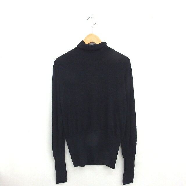 【中古】ラグナムーン LagunaMoon チュニック ニット タートルネック プルオーバー 長袖 F 黒 ブラック /TT9 レディース 【ベクトル 古..