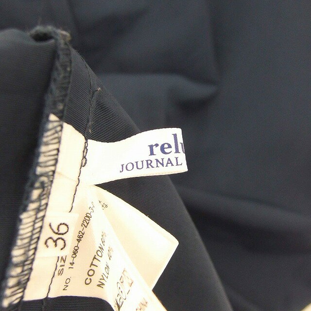 【中古】ジャーナルスタンダード レリューム JOURNAL STANDARD relume スカート フレア ミニ 薄手 無地 シンプル 綿 コットン 36 紺 ネイビー /TT42 レディース 【ベクトル 古着】 210423