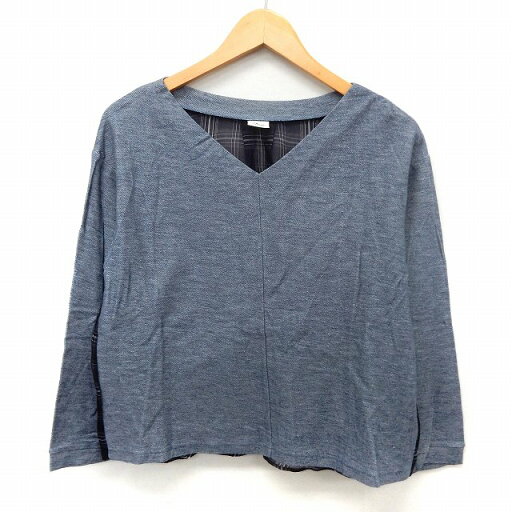 【中古】アーバンリサーチ ドアーズ URBAN RESEARCH DOORS カットソー Tシャツ 長袖 Vネック 切替 チェック ONE ブルー パープル /ST9 レディース 【ベクトル 古着】 200423 ブランド古着ベクトルプレミアム店 【中古】アーバンリサーチ ドアーズ URBAN RESEARCH DOORS カットソー Tシャツ 長袖 Vネック 切替 チェック ONE ブルー パープル /ST9 レディース 【ベクトル 古着】 200423 ブランド古着ベクトルプレミアム店