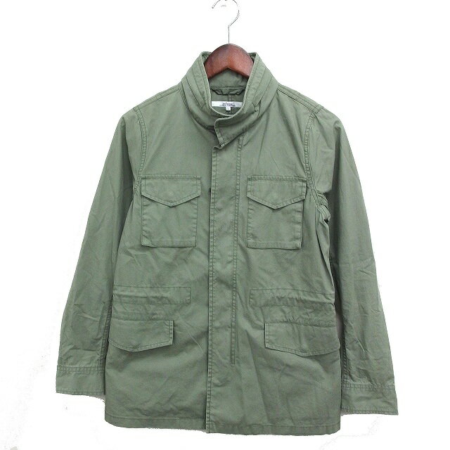 【中古】ジャーナルスタンダード レリューム JOURNAL STANDARD relume ミリタリージャケット フード 無地 コットン 綿 S ライトカーキ /FT26 メンズ 【ベクトル 古着】 250512