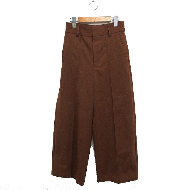 【中古】ミラオーウェン Mila Owen センターシーム ワイドパンツ スリット フルレングス ウール混 0 ブラウン 茶 /FT10 レディース 【ベクトル 古着】 250512 vectorpremium-18605527 ブランド古着ベクトルプレミアム店 パッケージ画像