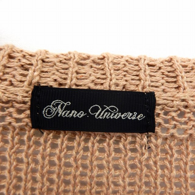 【中古】ナノユニバース nano universe ニット セーター クロップド丈 長袖 透け感 シンプル F 茶 ブラウン /ST2 レディース 【ベクトル 古着】 200514 ブランド古着ベクトルプレミアム店 vectorpremium-17105254 ブランド古着ベクトルプレミアム店 サンプル画像3
