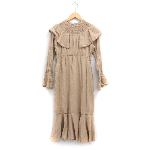 【中古】アーバンリサーチ サニーレーベル URBAN RESEARCH Sonny Label ティアード ワンピース 長袖 ロング丈 レースネック 無地 コットン 綿 36 ベージュ /FT1 レディース 【ベクトル 古着】 250503 【中古】アーバンリサーチ サニーレーベル URBAN RESEARCH Sonny Label ティアード ワンピース 長袖 ロング丈 レースネック 無地 コットン 綿 36 ベージュ /FT1 レディース 【ベクトル 古着】 250503