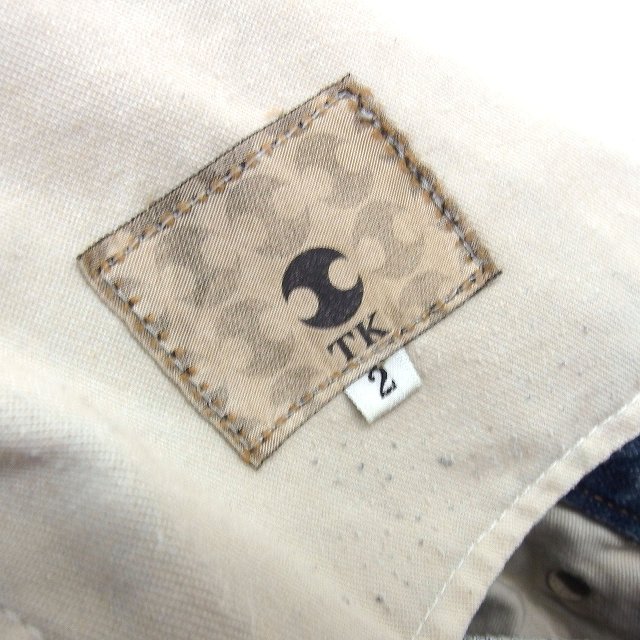 【中古】タケオキクチ TAKEO KIKUCHI ヴィンテージメイク デニム ジーンズ ストレート ボタンフライ コットン 綿 2 紺 ネイビー /NT15 メンズ 【ベクトル 古着】 250501