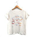 【中古】インパクティスケリー Inpaichthys Kerri カットソー Tシャツ 半袖 コットン プリント S アイボリー 白 /KT20 レディース 【ベクトル 古着】 250502(4)